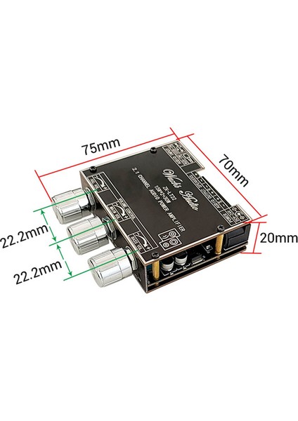 ZK-LT22 Bluetooth Ses Amplifikatörü Kartı 2.1 Kanal 15W+15W+30W (Yurt Dışından)
