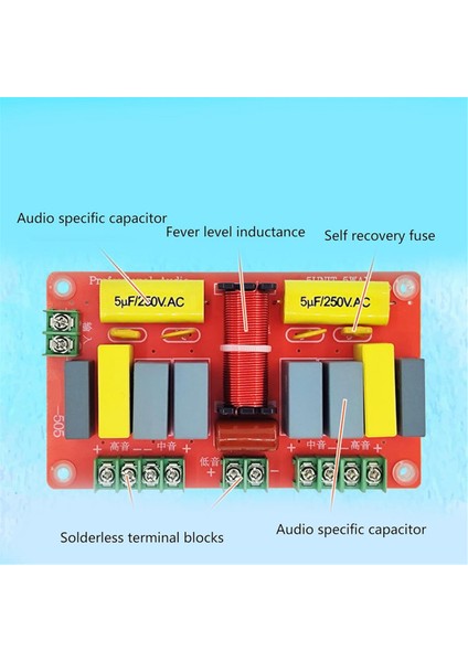 250W Crossover Modülü 2 Yüksek 2 Orta ve 1 Düşük Beş Crossover Hifi (Yurt Dışından)