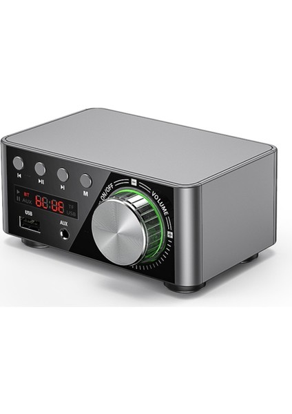 50W + 50W 100W Bluetooth 5.0 Amplifikatör Dijital Ses Güç Amplifikatörü Gümüş Gri (Yurt Dışından)