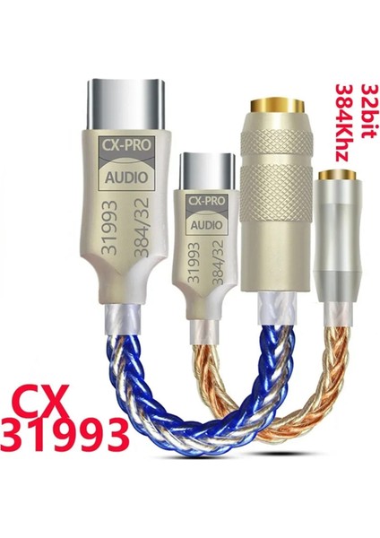 CX31993 Hifi Dac Type C'den 3.5mm Kulaklık Amplifikatörü Ses Kod Çözücü B (Yurt Dışından)