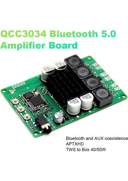 QCC3034 Bluetooth 5.0 Kartı Düşük Güç Ses Girişi Aptxhd Amplifikatör (Yurt Dışından) fiyatları