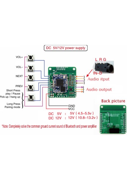 QCC3031 Aptxhd Bluetooth 5.0 Kayıpsız Hifi Ses Alıcısı, Dc 12V (Yurt Dışından) fırsatları