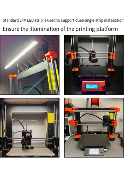 Prusa Mk4 3D Yazıcı Çift LED Işık Çubuğu 24V Ultra Parlak Kiti Için (Yurt Dışından) fiyatları