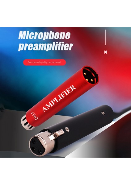 Dm1 Dinamik Kablolu Mikrofon Amplifikatörü 28DB Gainer, Kırmızı Için Değiştirin (Yurt Dışından)
