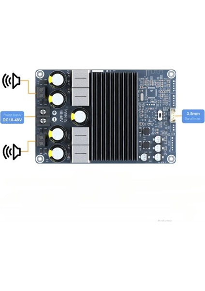 TPA3255 Dijital Güç Amplifikatörü Ses Kartı 2X300W 2.0ch Hifi Stereo Amplifikatör (Yurt Dışından)