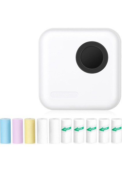 Mini Etiket Yazıcı Bluetooth Termal Yazıcı Siyah (Yurt Dışından)