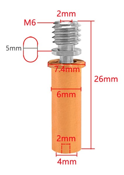 Adet Cr6-Se Titanyum Alaşımlı Boğaz Isı Kırıcı V5 Titanyum Alaşımlı Bakır (Yurt Dışından) indirimleri