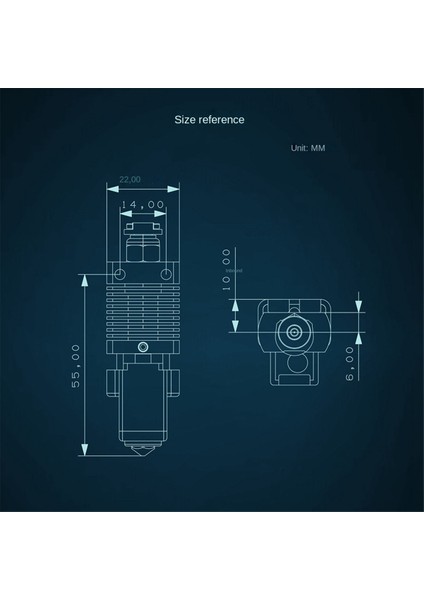 ENDER5/ENDER3/V2/CR10 Hotend Kiti Isıtma Bloğu Bi-Metal Boğazı, A (Yurt Dışından)