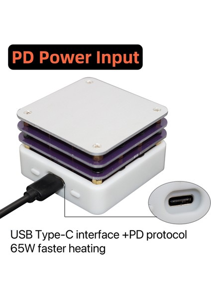 Pd 65W Mini Sıcak Plaka Ön Isıtıcı LED Ekran Platformu Onarım Araçları-A (Yurt Dışından)