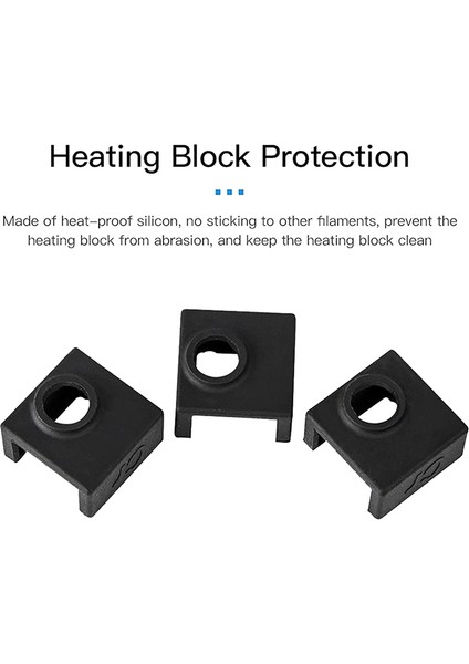 5 Adet Isıtıcı Blok Silikon Kapak 10 Adet 0.4mm Nozullar, Silikon (Yurt Dışından) modelleri