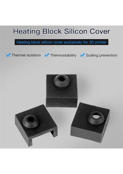5 Adet Isıtıcı Blok Silikon Kapak 10 Adet 0.4mm Nozullar, Silikon (Yurt Dışından) indirimleri