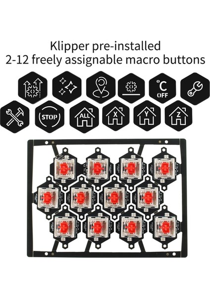 Voron Etek Klipper Için Hotkey Kartı Önceden Takılı Pcb Kartı (Yurt Dışından)