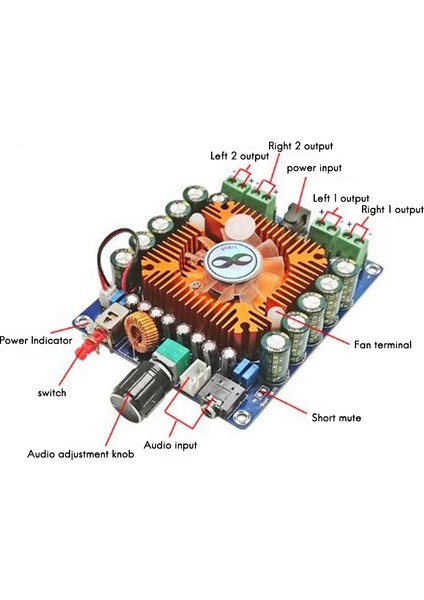 TDA7850 Dijital Güç Amplifikatörü Kartı Dört Kanallı 4X50W Yüksek Güç (Yurt Dışından)