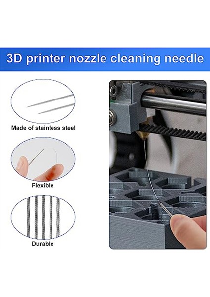 100 Adet 3D Yazıcı Nozul Temizleme Kiti, 3D Yazıcı Aksesuarları Için (Yurt Dışından)