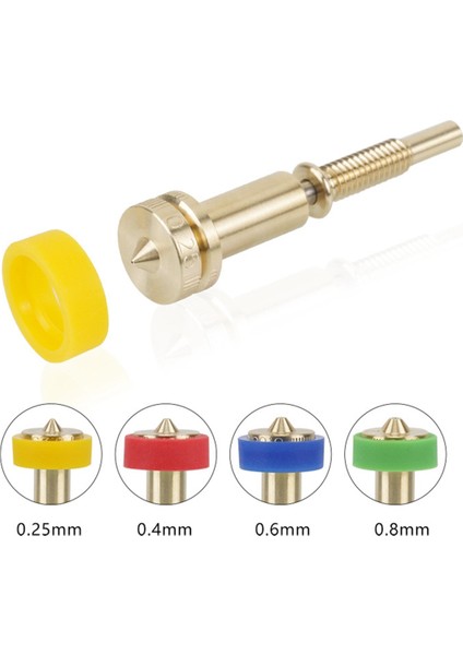 Adet Hepsi Bir Arada Pirinç Titanyum Nozul 0.25/0.4/0.6/0.8mm E3D Revo Için (Yurt Dışından) modelleri