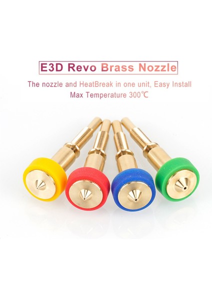 Adet Hepsi Bir Arada Pirinç Titanyum Nozul 0.25/0.4/0.6/0.8mm E3D Revo Için (Yurt Dışından) indirimleri