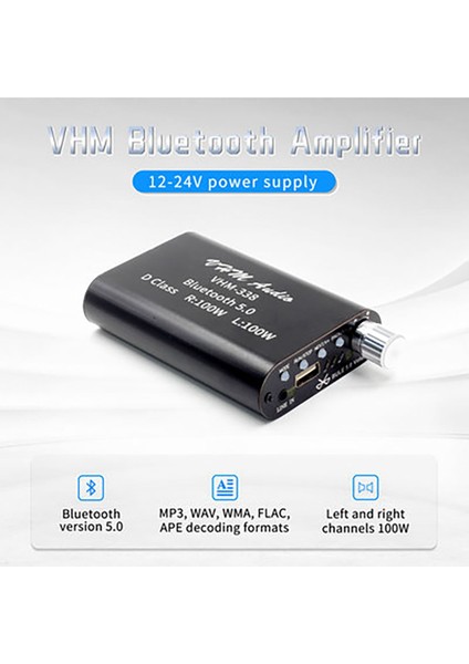 VHM338 Güç Amplifikatörü TPA3116 100WX2 Bluetooth 5.0 Güç Amplifikatörü (Yurt Dışından)
