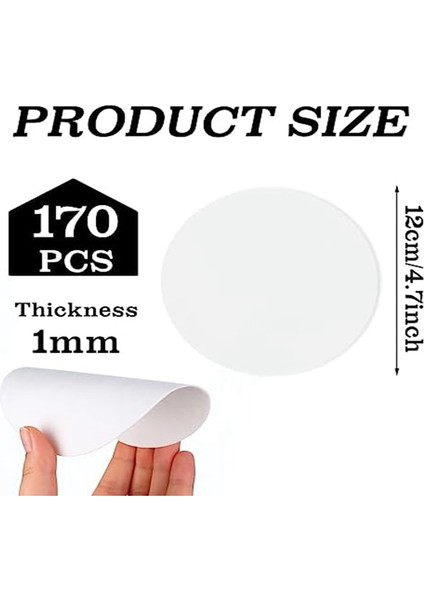 170 Adet Fırın Kağıdı Yuvarlak Seramik Elyaf 4.7 Inç Yüksek Sıcaklık Fırını (Yurt Dışından) fiyatları