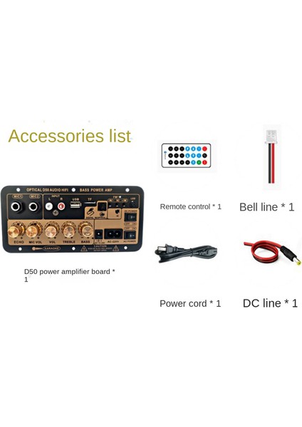 D50 Ev Araba Amplifikatör Kartı-Us Fişi (Yurt Dışından)
