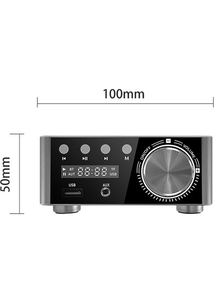 Bluetooth Dijital Amplifikatör Kartı Sınıf D Ses Amplifikatörleri Gümüş (Yurt Dışından)