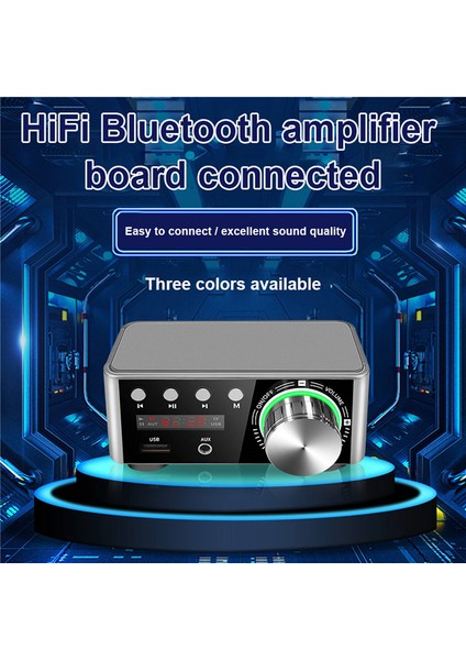 Bluetooth Dijital Amplifikatör Kartı Sınıf D Ses Amplifikatörleri Gümüş (Yurt Dışından)