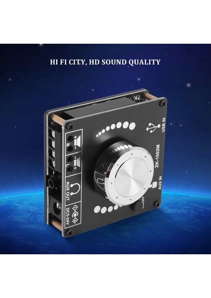 ZK-1002M Bluetooth 5.0 Subwoofer Amplifikatör Kartı 2X100W 2.0 Kanal (Yurt Dışından)