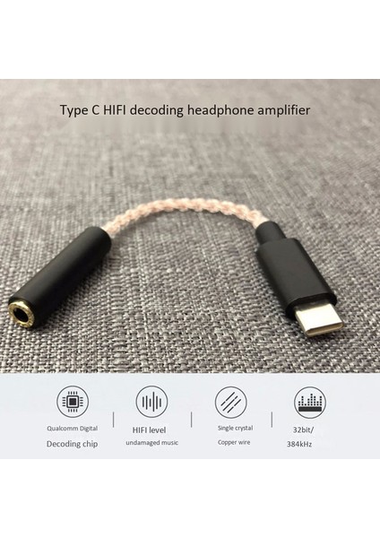 USB C Ses Taşınabilir Kulaklık Amplifikatörü, 32-Bit Dac Kulaklık Amplifikatörü (Yurt Dışından)