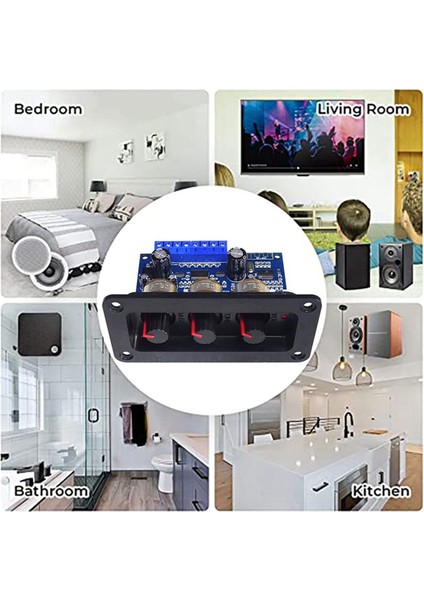 2.1 Kanal Bt5.0 Dijital Amplifikatör Kartı+Usb Kablosu+Uzaktan Kumanda (Yurt Dışından)
