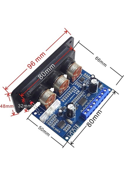 2.1 Kanal Bt5.0 Dijital Amplifikatör Kartı+Usb Kablosu+Uzaktan Kumanda (Yurt Dışından)