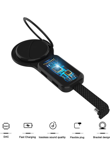 Type C Dual Adaptör ve Xiaomi 9 Huawei Otg Için Halka Tutucu Şarj Cihazı (Yurt Dışından)