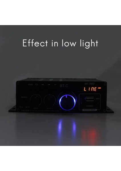 AK380 2 Kanal Bluetooth Hifi Güç Amplifikatörü Uzaktan Kumanda (AK380) (Yurt Dışından) fırsatları