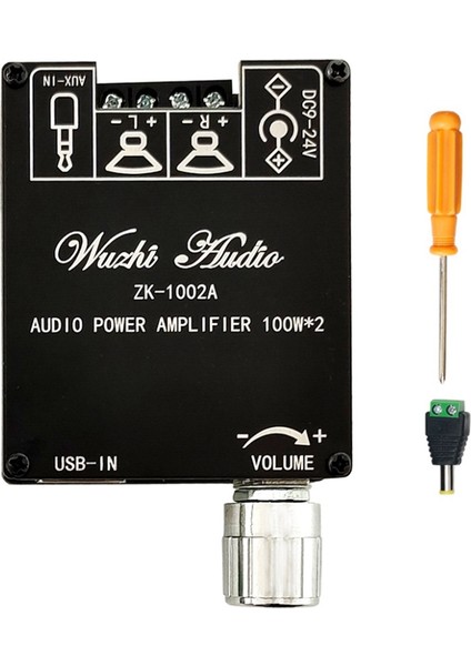 ZK-1002A Bluetooth 5.1 Dijital Ses Amplifikatörü Kartı 100W+100W Stereo (Yurt Dışından)