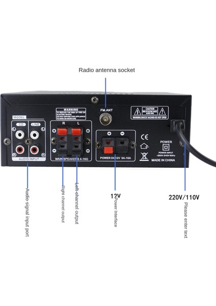 1200W 220V Bluetooth Amplificador Hifi Dijital Amplifikatör Ab Fişi (Yurt Dışından) fırsatları
