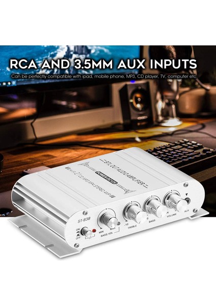 Mini Hifi Stereo 2.1 Kanal Ses Amplifikatörü Ev Araba Ab Fişi (Yurt Dışından) fırsatları