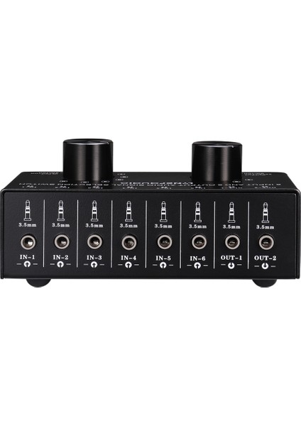 Switcher 6 Giriş 2 Çıkış Veya 2 Giriş 6 Kulaklık Hoparlör Anahtarı (Yurt Dışından)