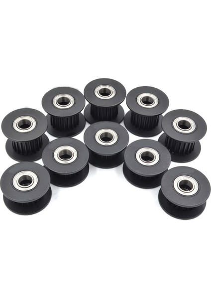 5mm Gt2 20 Diş 6mm Kayış Uyumlu Siyah Renk Avare Kasnak(Dişsiz)