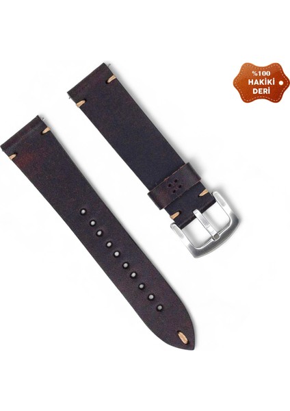 Apple Watch Seri 42/44 mm Uyumlu Deri Kordon
