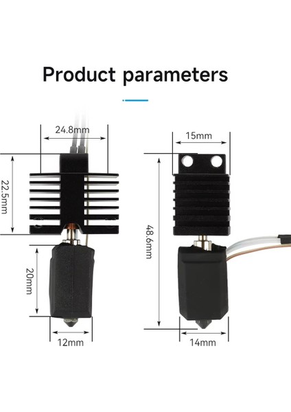 Qidi Tech x Plus 3-X Max 3-X Smart Yükseltilmiş Hotend Kiti