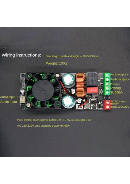 Hıfı 500W Dijital Amplifikatör Sınıf D Ses Amplifikatör Kartı Modülü (Yurt Dışından)