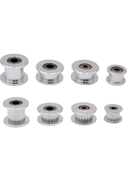 3mm Gt2 20 Diş 10MM Kayış Uyumlu Gümüş Renk Avare Kasnak(Dişli)