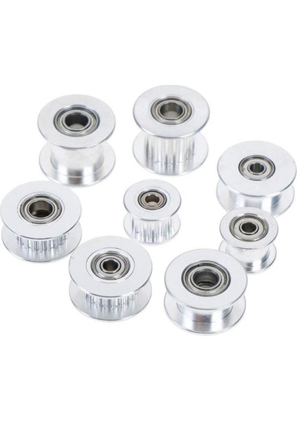 3mm Gt2 20 Diş 10MM Kayış Uyumlu Gümüş Renk Avare Kasnak(Dişli)