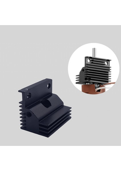 Creality K1C-K1-K1 Max Alüminyum Soğutucu Blok Heatsink-Unicorn Nozzle Uyumlu Yeni Versiyon-Siyah