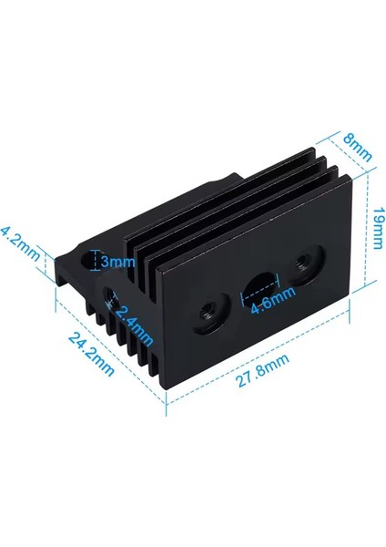 Creality K1C-K1-K1 Max Alüminyum Soğutucu Blok Heatsink-Unicorn Nozzle Uyumlu Yeni Versiyon-Siyah fiyatları