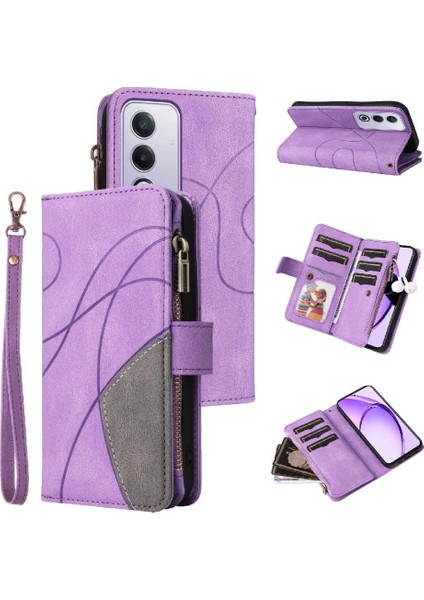 Oppo A3 Pro 5g Için Kılıf Fermuar Cüzdan Tarzı Dokuz Kart Yuvaları ile Kart (Yurt Dışından)