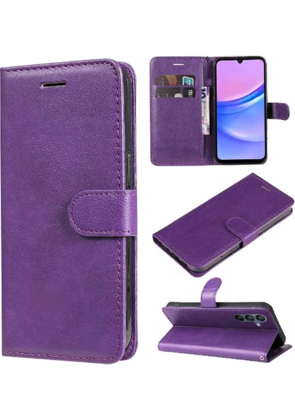 Kart Yuvası ile Samsung Galaxy A16 Için Flip Case Yüksek Kalite Deri Telefon (Yurt Dışından)