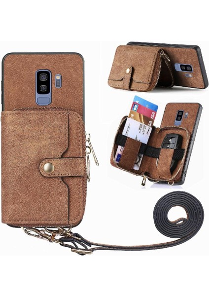 Samsung Galaxy S9 Artı Fermuar Kapatma 7 Kart Yuvaları Için Kılıf Ayarlanabilir (Yurt Dışından)