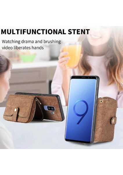 Samsung Galaxy S9 Artı Fermuar Kapatma 7 Kart Yuvaları Için Kılıf Ayarlanabilir (Yurt Dışından)