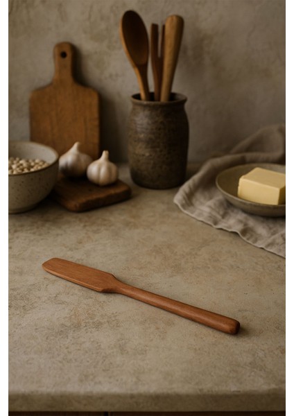 Teak Ahşap Tereyağı Bıçağı 2X18 cm