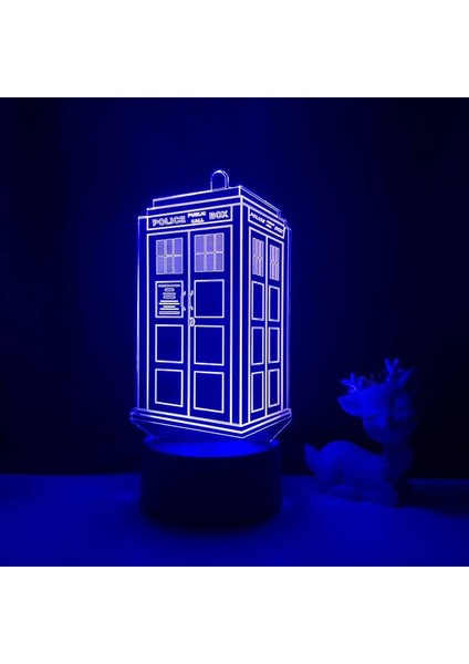 Doctor Who Call Box Şekil 3D Çocuk Için, Uzaktan Kumanda ile Değişen 16 Renk, Çocuk Odası Dekoru, Şekil Manga Illusion LED Oyuncak Lamba Kız Erkek Çocuklar Için Noel Hediyeleri (Yurt Dışından)