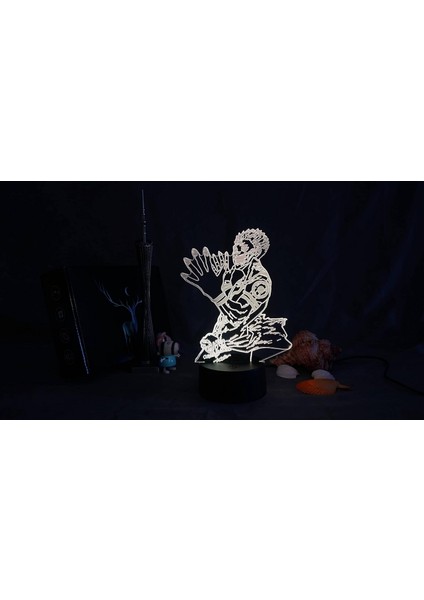 Jujutsu Kaisen Için 3D Gece Lambası-Optik Illüzyon LED Işıkları Uzaktan Kumanda ile 16 Renk Değişimi, Çocuklar Için Satoru Gojo Anime Figürü Oyuncak Lambası Noel Hediyesi (Siyah, 983) (Yurt Dışından) modelleri